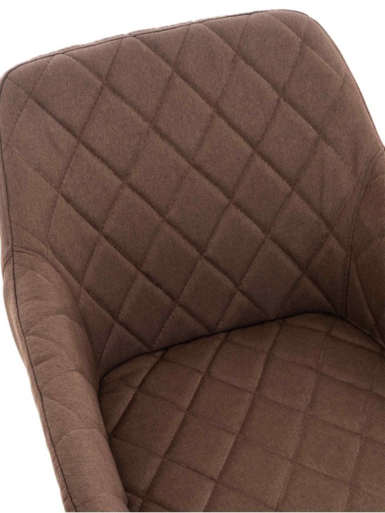 Eetkamerstoel Shila stof, bruin