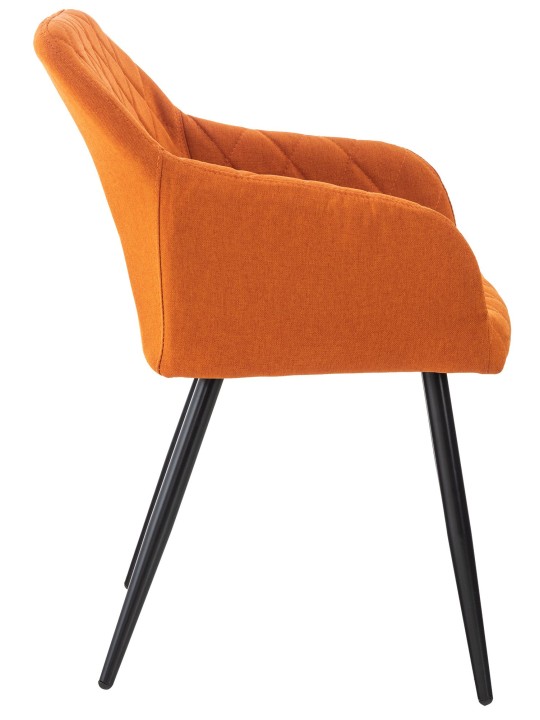 Eetkamerstoel Shila stof, oranje