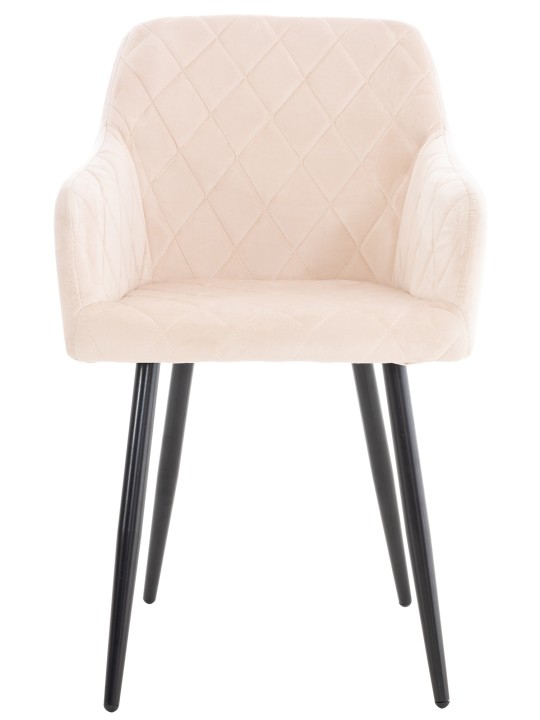 Eetkamerstoel Shila fluweel, beige Eetkamerstoel Shila fluweel, beige