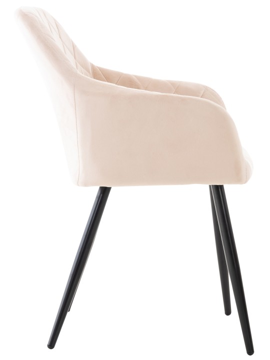 Eetkamerstoel Shila fluweel, beige Eetkamerstoel Shila fluweel, beige