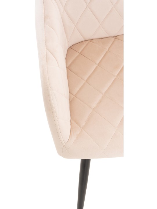 Eetkamerstoel Shila fluweel, beige Eetkamerstoel Shila fluweel, beige