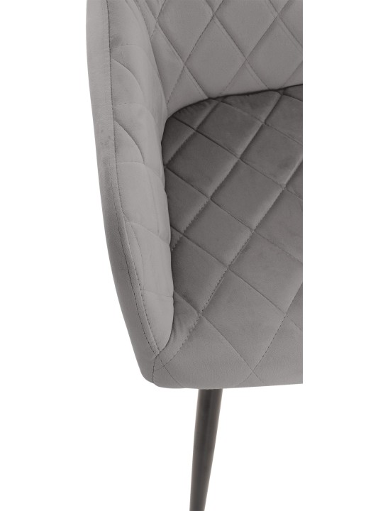 Eetkamerstoel Shila fluweel, grijs Eetkamerstoel Shila fluweel, grijs