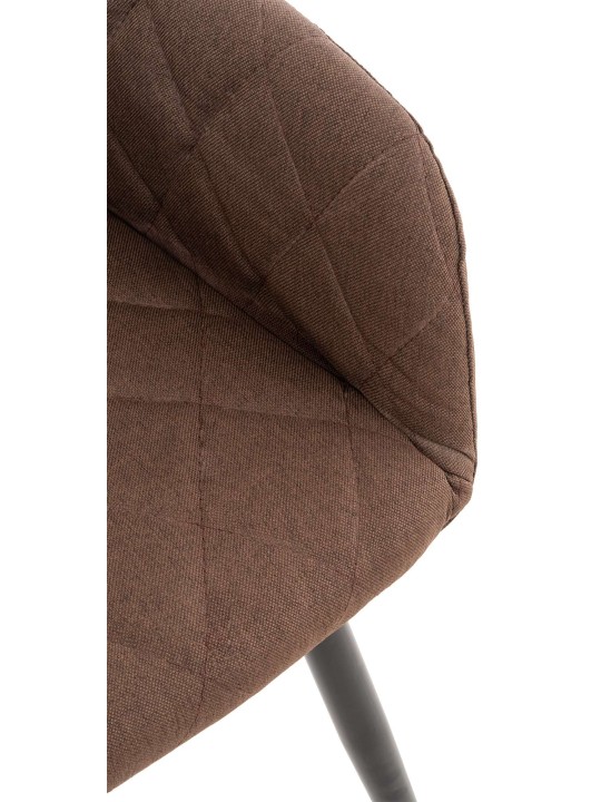 Set van 2 eetkamerstoelen Shila stof, bruin