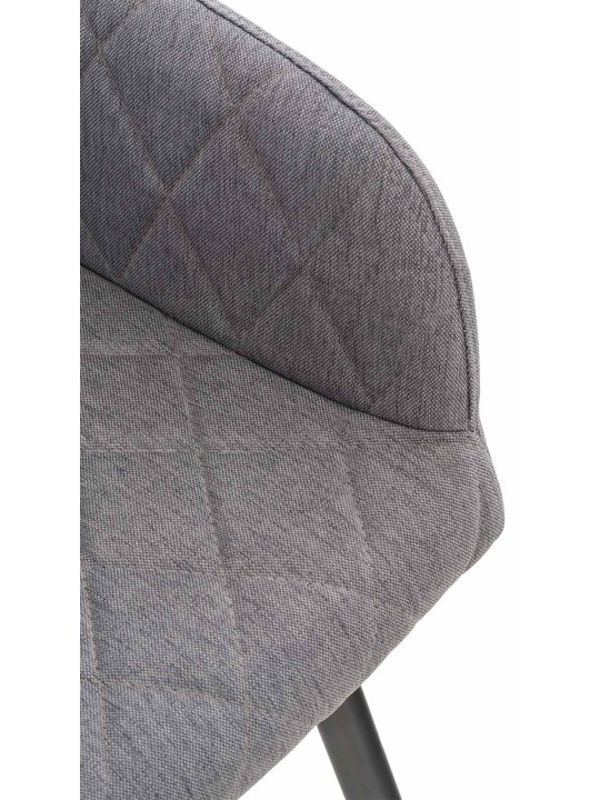 Set van 2 eetkamerstoelen Shila stof, grijs