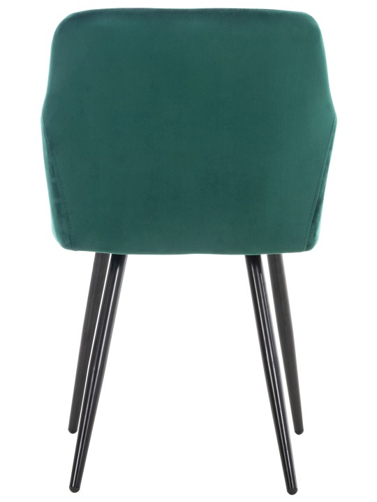 Set van 2 eetkamerstoelen Shila fluweel, groen