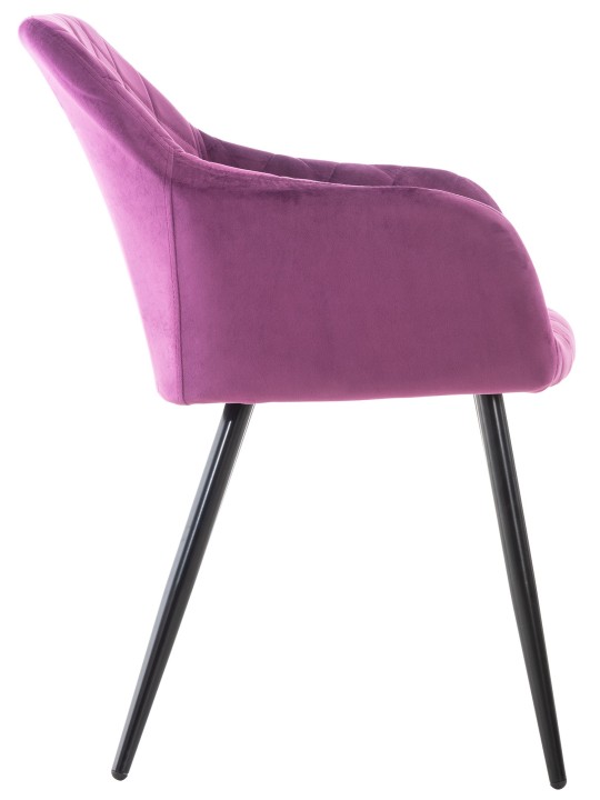 Set van 2 eetkamerstoelen Shila fluweel, lila