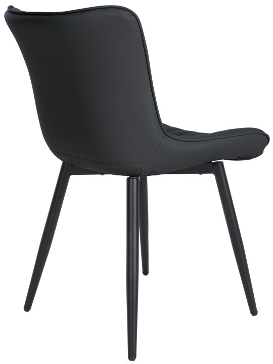 Set van 2 stoelen Largo kunstleer, zwart