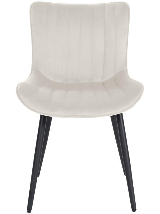 Set van 2 stoelen Largo fluweel, crème