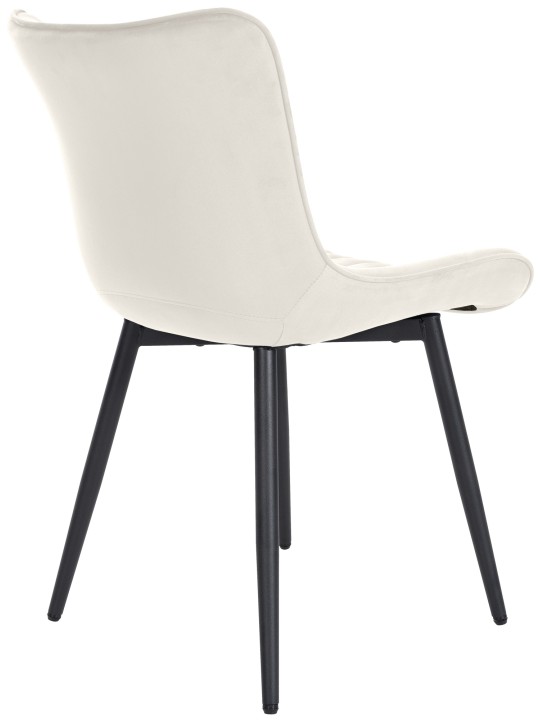 Set van 2 stoelen Largo fluweel, crème