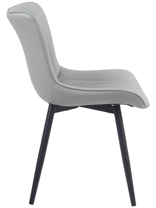 Set van 2 stoelen Brady kunstleer, grijs