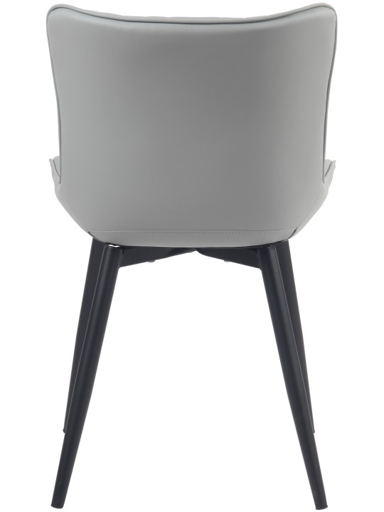 Set van 2 stoelen Brady kunstleer, grijs