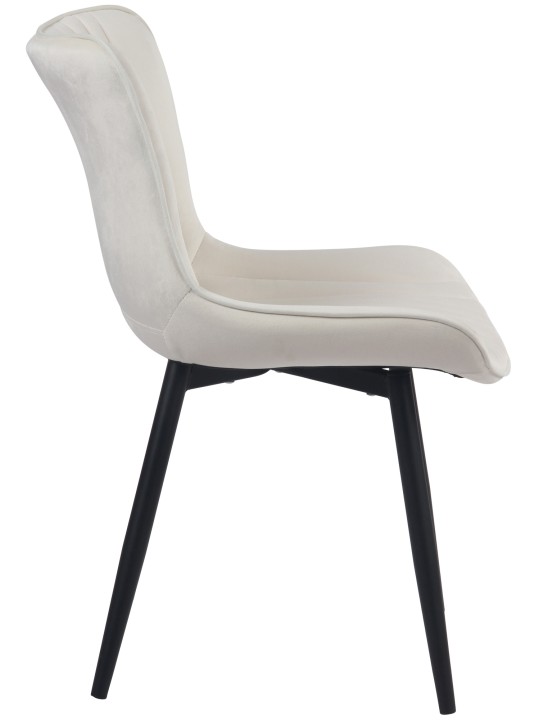Set van 2 stoelen Brady fluweel, crème