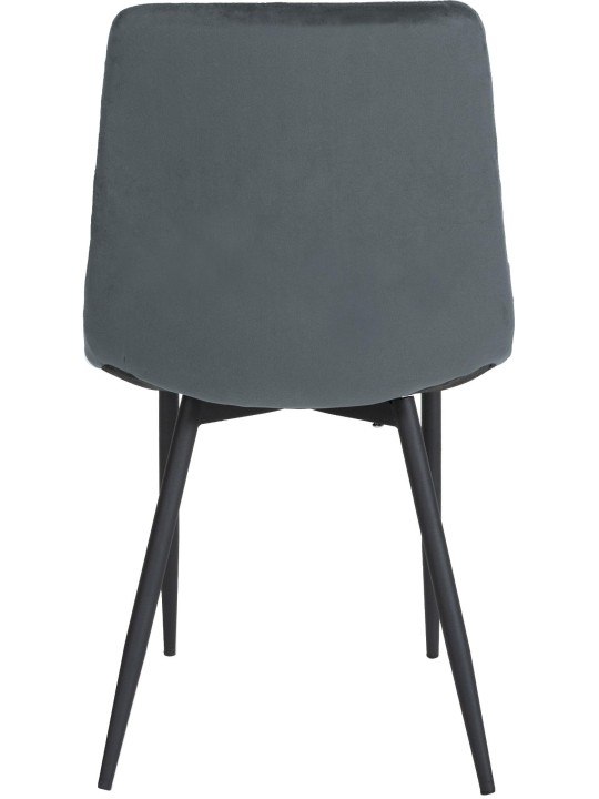 Set van 4 stoelen Telde fluweel, donkergrijs Set van 4 stoelen Telde fluweel, donkergrijs