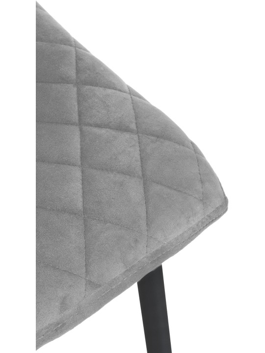 Set van 4 stoelen Telde fluweel, grijs Set van 4 stoelen Telde fluweel, grijs