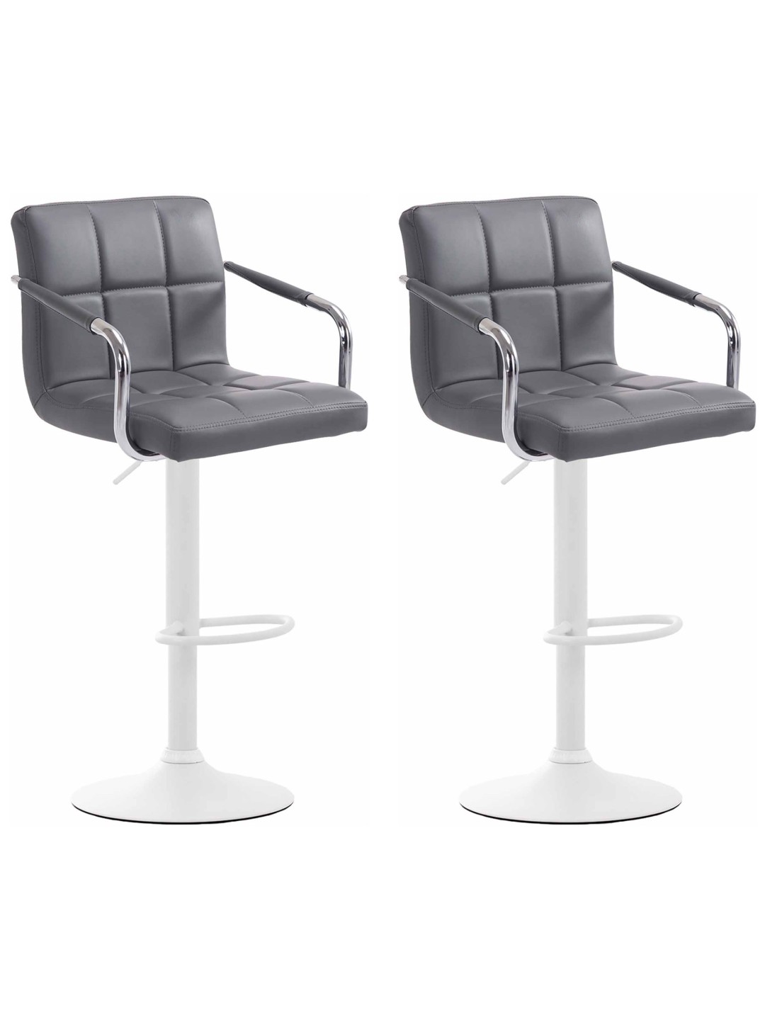 Set van 2 barkrukken Lucy V2, grijs