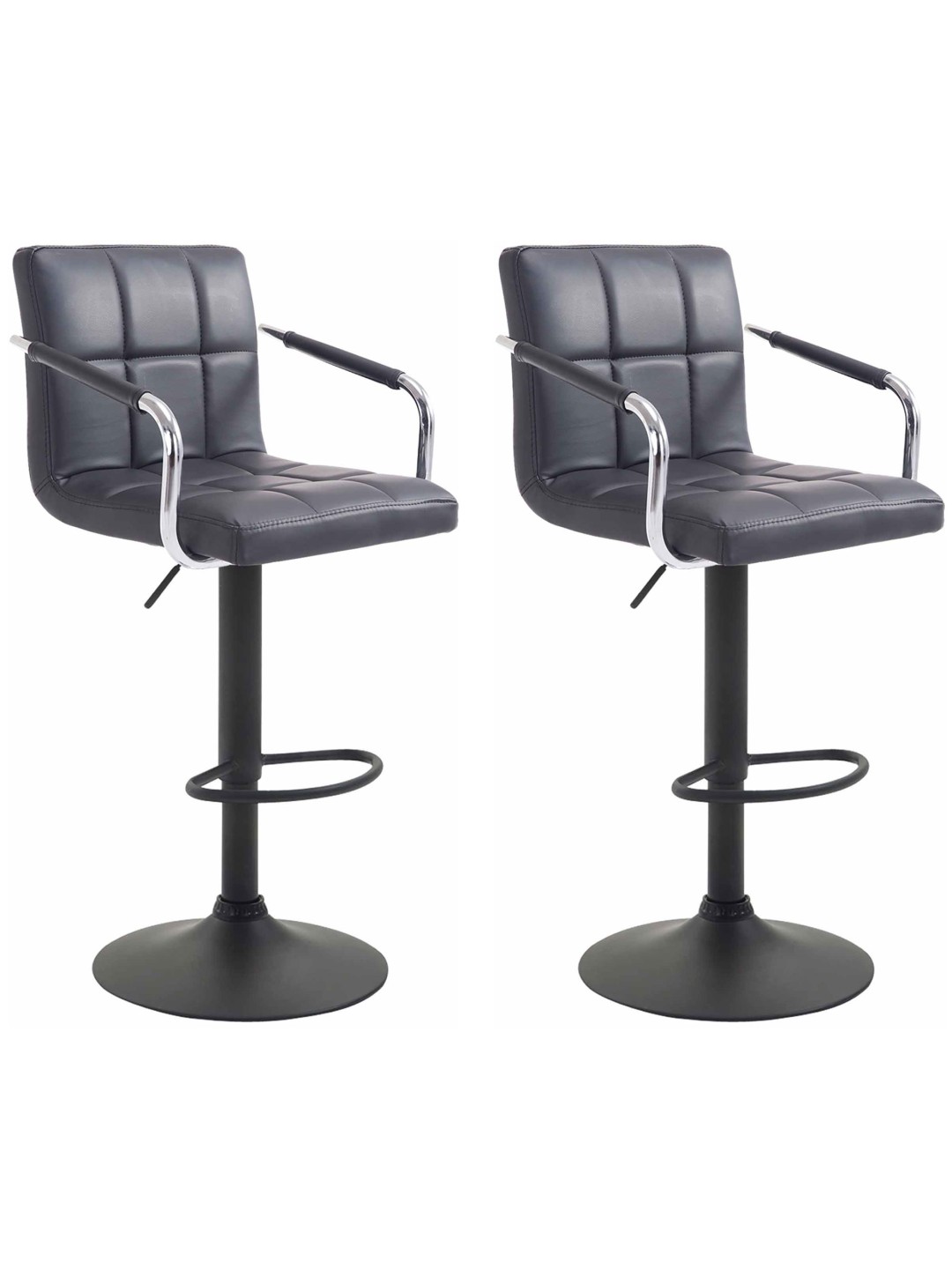 Set van 2 barkrukken Lucy V2, zwart