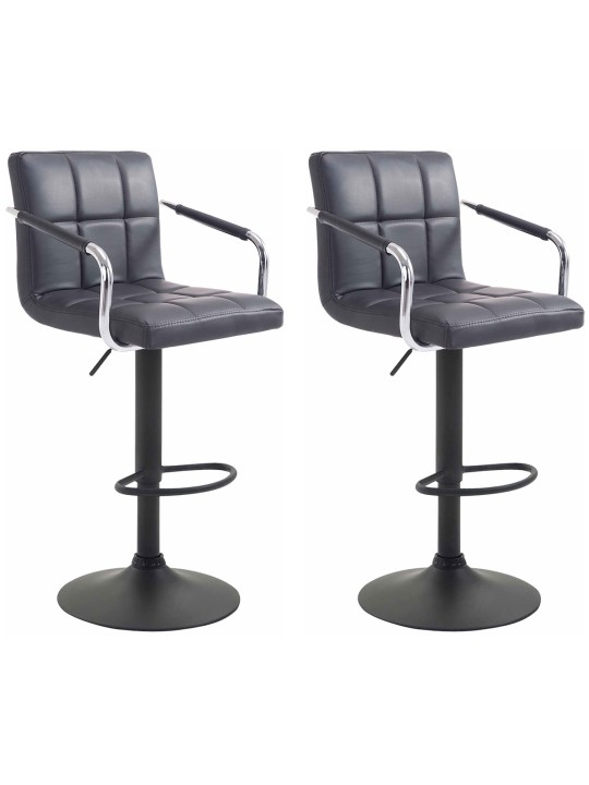 Set van 2 barkrukken Lucy V2, zwart