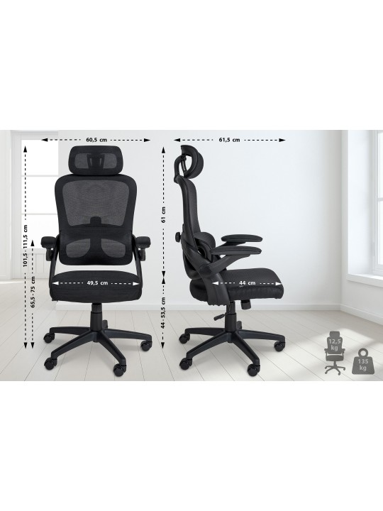 Bureaustoel Garston, zwart