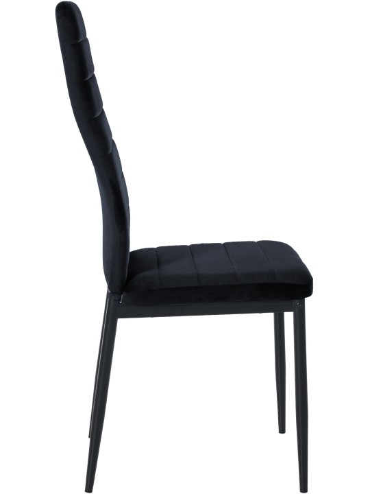 Eetkamerstoel Mayfair fluweel, zwart