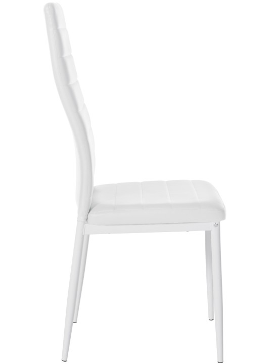 Set van 4 eetkamerstoelen Mayfair kunstleer, wit