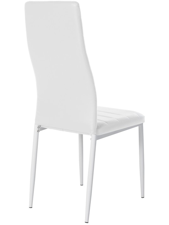 Set van 4 eetkamerstoelen Mayfair kunstleer, wit