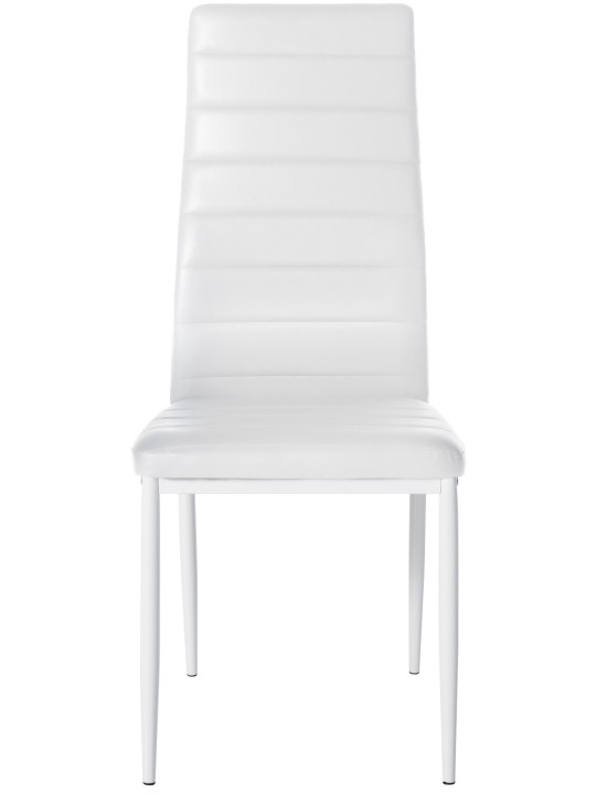 Set van 6 eetkamerstoelen Mayfair kunstleer, wit