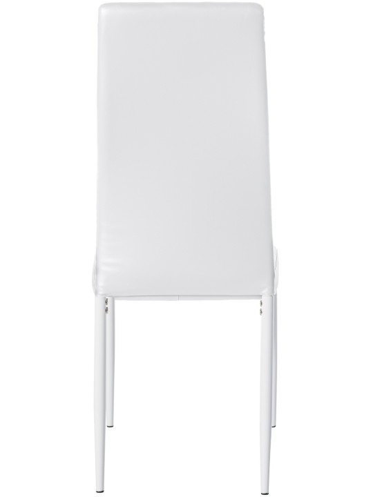 Set van 6 eetkamerstoelen Mayfair kunstleer, wit