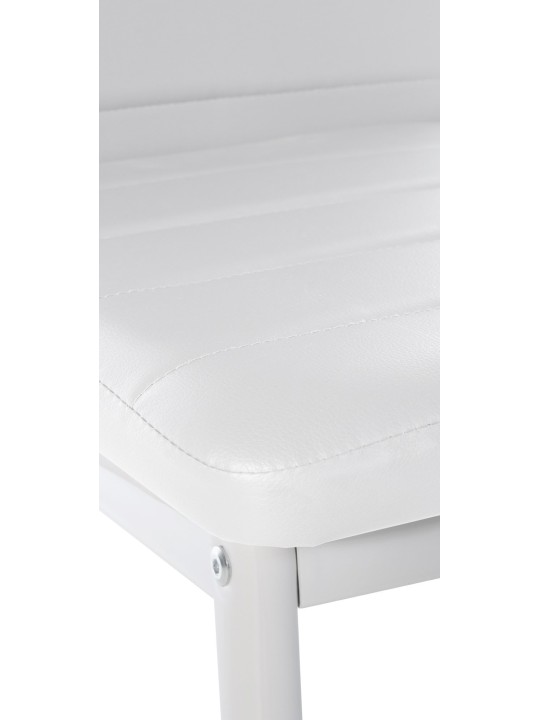 Set van 6 eetkamerstoelen Mayfair kunstleer, wit
