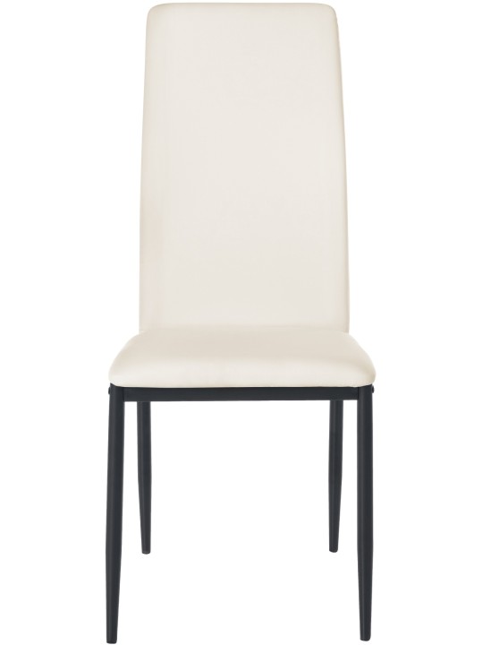 Set van 4 eetkamerstoelen Savino kunstleer, crème