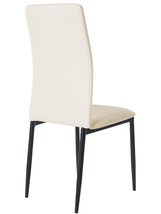 Set van 4 eetkamerstoelen Savino kunstleer, crème