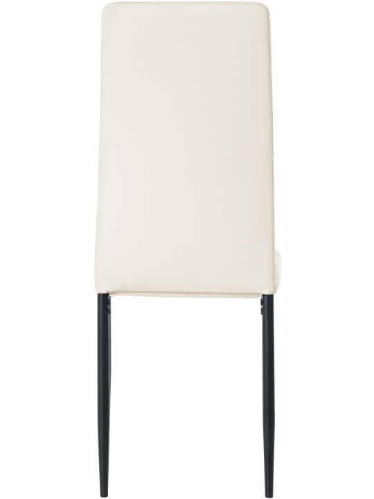 Set van 4 eetkamerstoelen Savino kunstleer, crème