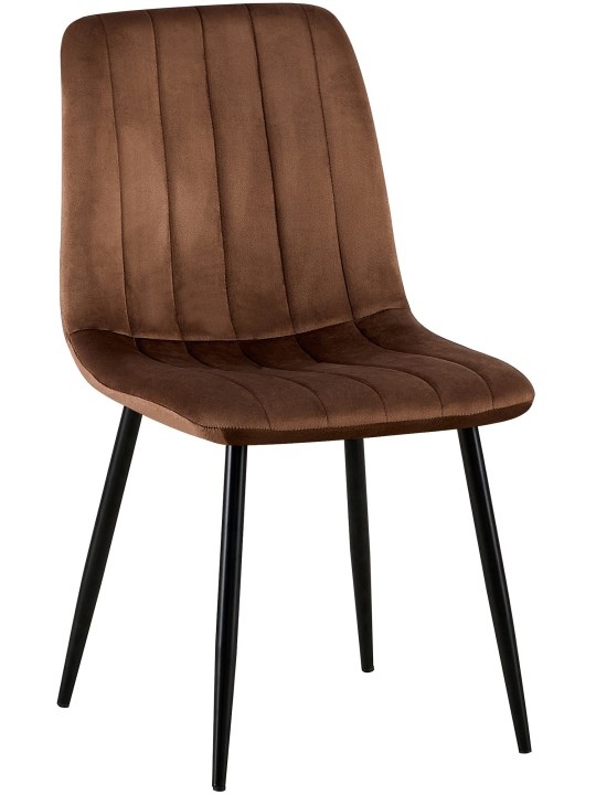 Stoel Dijon fluweel, bruin Stoel Dijon fluweel, bruin