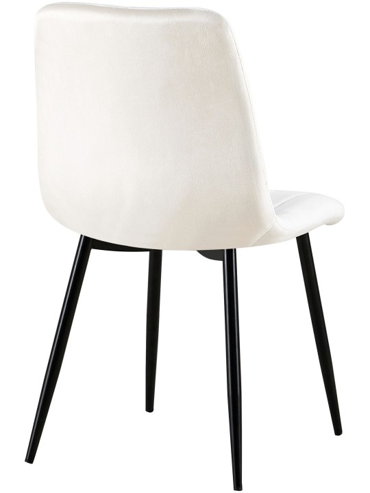 Set van 4 stoelen Dijon fluweel, crèmewit Set van 4 stoelen Dijon fluweel, crèmewit