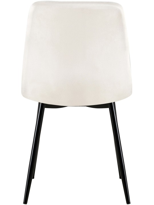 Set van 4 stoelen Dijon fluweel, crèmewit Set van 4 stoelen Dijon fluweel, crèmewit