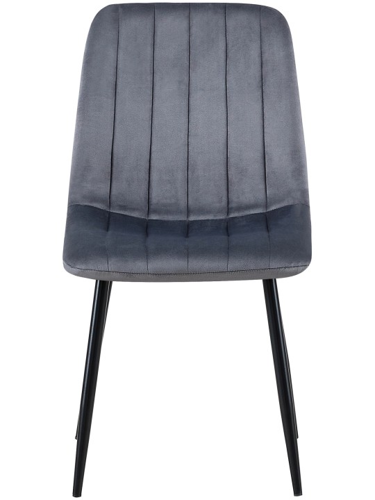 Set van 4 stoelen Dijon fluweel, donkergrijs Set van 4 stoelen Dijon fluweel, donkergrijs