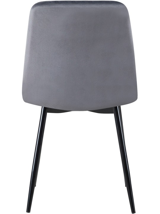 Set van 4 stoelen Dijon fluweel, donkergrijs Set van 4 stoelen Dijon fluweel, donkergrijs