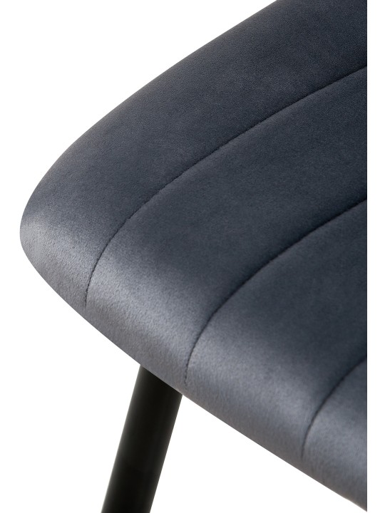 Set van 4 stoelen Dijon fluweel, donkergrijs Set van 4 stoelen Dijon fluweel, donkergrijs