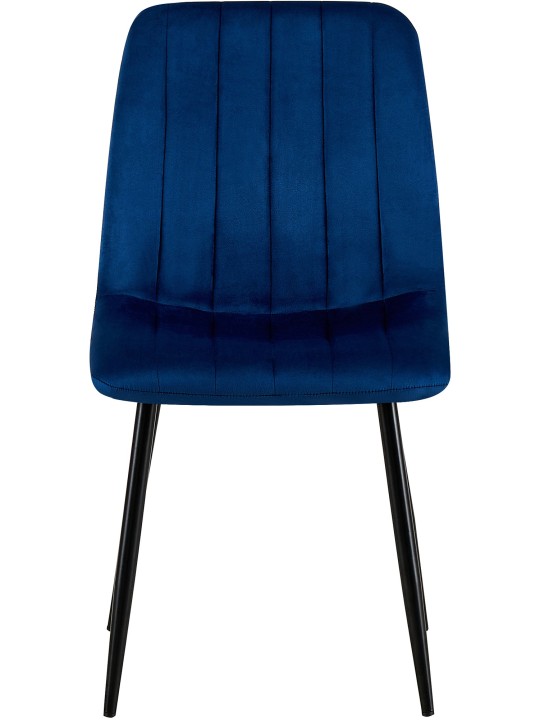 Set van 4 stoelen Dijon fluweel, blauw Set van 4 stoelen Dijon fluweel, blauw