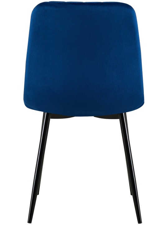 Set van 4 stoelen Dijon fluweel, blauw Set van 4 stoelen Dijon fluweel, blauw