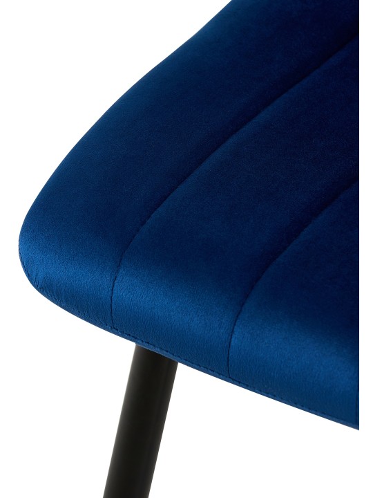 Set van 4 stoelen Dijon fluweel, blauw Set van 4 stoelen Dijon fluweel, blauw