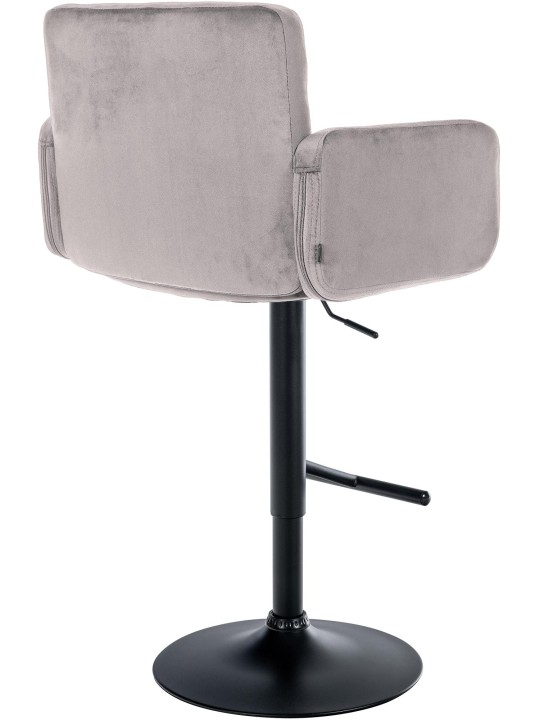 Barkruk Los Angeles fluweel, grijs Barkruk Los Angeles fluweel, grijs