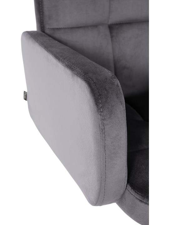 Barkruk Los Angeles fluweel, donkergrijs