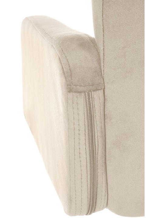 Barkruk Los Angeles Fluweel Chroom, crème