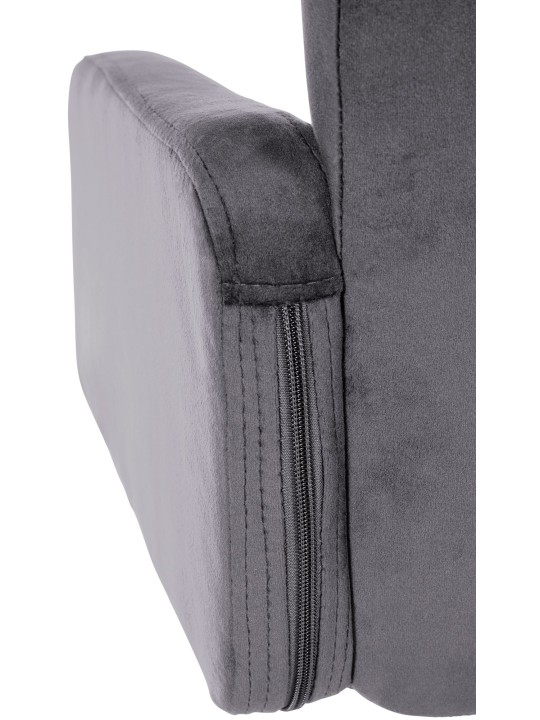 Barkruk Los Angeles Fluweel Chroom, donkergrijs Barkruk Los Angeles Fluweel Chroom, donkergrijs