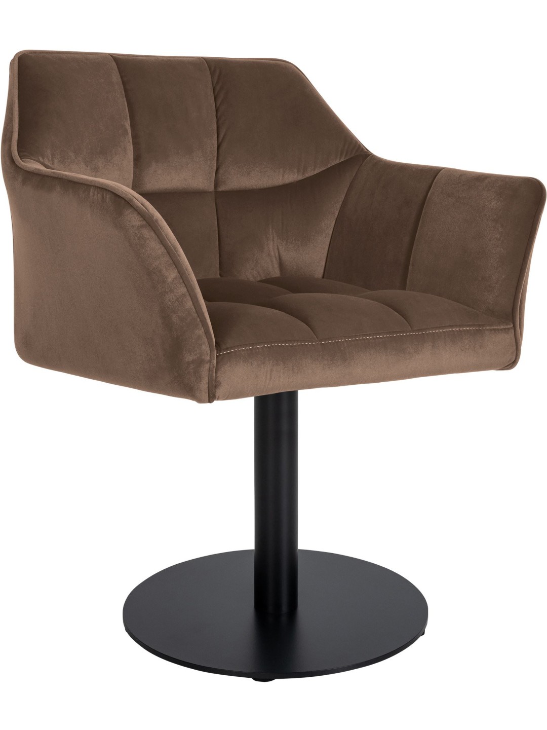 Ligstoel Damaso Fluweel, bruin