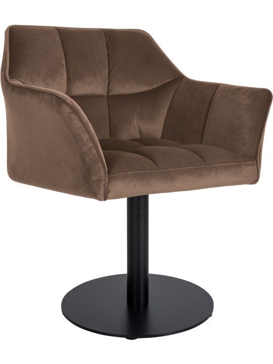 Ligstoel Damaso Fluweel, bruin