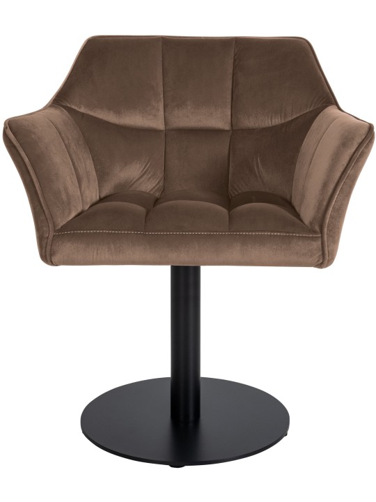 Ligstoel Damaso Fluweel, bruin