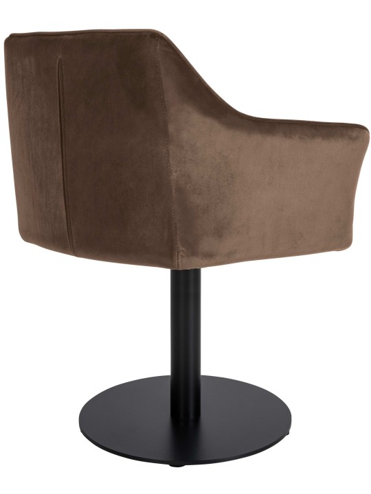Ligstoel Damaso Fluweel, bruin