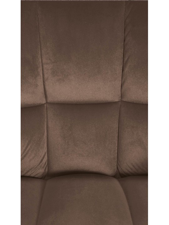 Ligstoel Damaso Fluweel, bruin