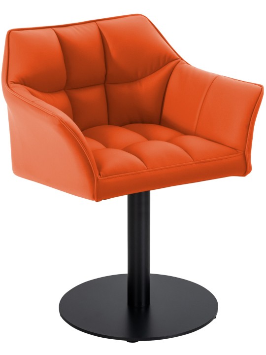 Ligstoel Damaso kunstleer, oranje